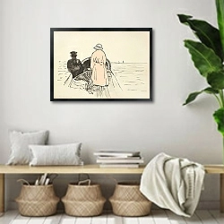 «Sainte-Maxime» в интерьере комнаты в стиле ретро с плетеными корзинами