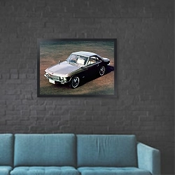 «Nissan Silvia (CSP311) '1965–68» в интерьере в стиле лофт с черной кирпичной стеной