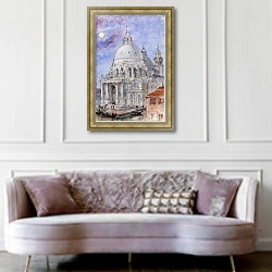 «Santa Maria Della Salute, Venice» в интерьере гостиной в классическом стиле над диваном