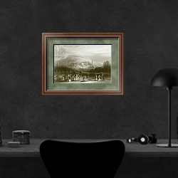 «Baden Baden» в интерьере кабинета в черных цветах над столом