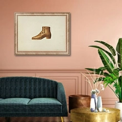 «Shop Sign Man's Shoe» в интерьере классической гостиной над диваном