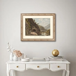 «Vue de l’entrée de la derniere Galerie Dessinée du côté du Simplon» в интерьере в классическом стиле над столом