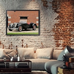 «Alvis Speed 20 Tourer by Vanden Plas '1934» в интерьере гостиной в стиле лофт с кирпичной стеной