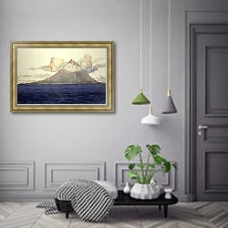 «Mt. Pico, Azores Islands» в интерьере коридора в классическом стиле