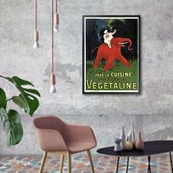 «Végétaline» в интерьере в стиле лофт с бетонной стеной