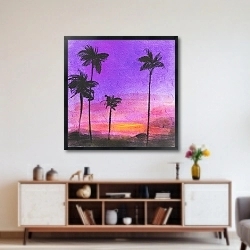«Пальмы вечером» в интерьере 
