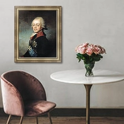 «Портрет императора Павла I 2» в интерьере в классическом стиле над креслом