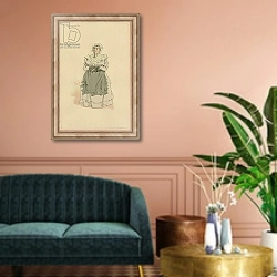 «Mrs Rouncewell, c.1920s» в интерьере классической гостиной над диваном