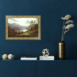 «‘Тирлмер с холмов, Камберленд’» в интерьере в классическом стиле в синих тонах