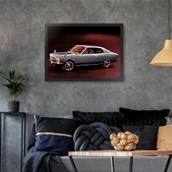 «Nissan Laurel Hardtop (C30) '1968–72» в интерьере гостиной в стиле лофт в серых тонах