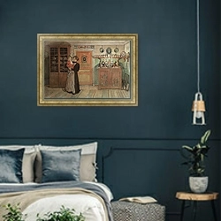 «Между Рождеством и Новым годом» в интерьере классической спальни с темными стенами