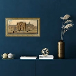 «Triumphbogen» в интерьере в классическом стиле в синих тонах