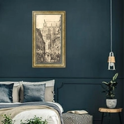 «Haarlem» в интерьере классической спальни с темными стенами