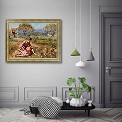 «Первая весна» в интерьере коридора в классическом стиле