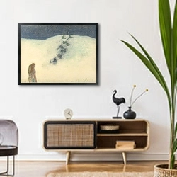 «Дети на дюне» в интерьере комнаты в стиле ретро над тумбой