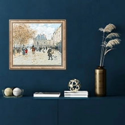 «The Quai Malaquais, Paris» в интерьере в классическом стиле в синих тонах