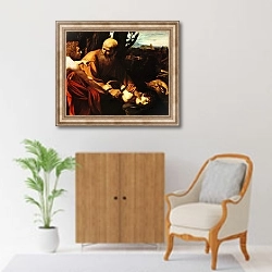 «Жертвоприношение Авраама» в интерьере в классическом стиле над комодом