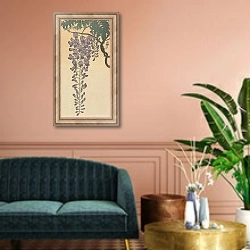 «Flowering wisteria» в интерьере классической гостиной над диваном