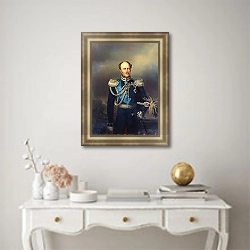 «Портрет Александра Христофоровича Бекендорфа» в интерьере в классическом стиле над столом