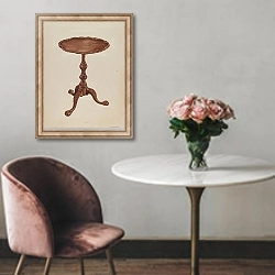 «Tripod Table» в интерьере в классическом стиле над креслом