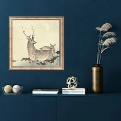 «Two Deer» в интерьере в классическом стиле в синих тонах