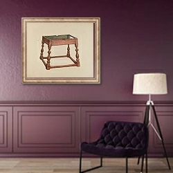«Tavern Table» в интерьере в классическом стиле в фиолетовых тонах