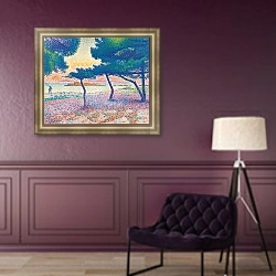 «La Plage De Saint-Clair» в интерьере в классическом стиле в фиолетовых тонах