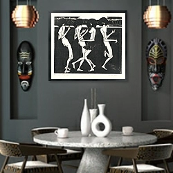 «Дансенде Папоэа» в интерьере в этническом стиле над столом