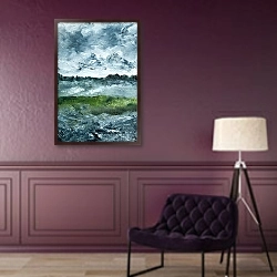 «Landscape Study» в интерьере в классическом стиле в фиолетовых тонах
