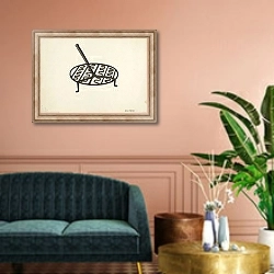 «Trivet» в интерьере классической гостиной над диваном