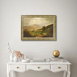 «Bouquet Valley in the Adirondacks» в интерьере в классическом стиле над столом