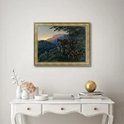 «Наслаждаешься Закатом После Долгого Дня Охоты» в интерьере в классическом стиле над столом