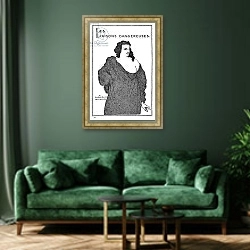 «Count Valmont, frontispiece for 'Les Liasons Dangereuses' by Pierre Cholderlos de Laclos, 1896» в интерьере зеленой гостиной над диваном