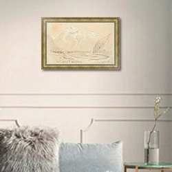 «В 12 милях выше реки Били, Верхний Ваймакарири» в интерьере в классическом стиле в светлых тонах