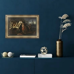 «Первые христиане в Киеве. 1880» в интерьере в классическом стиле в синих тонах