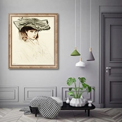 «Portrait of a Young Lady with Hat» в интерьере коридора в классическом стиле