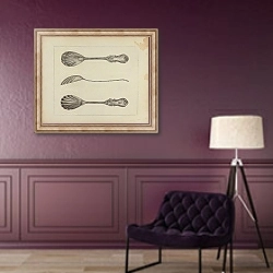 «Two Silver Sugar Spoons» в интерьере в классическом стиле в фиолетовых тонах
