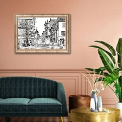 «Sierre Switzerland, 2012,» в интерьере классической гостиной над диваном