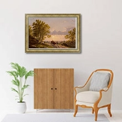 «Homeward Bound» в интерьере в классическом стиле над комодом