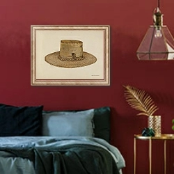 «Spanish Southwest – Hat» в интерьере спальни с акцентной стеной