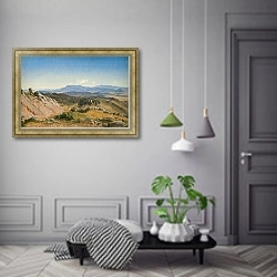 «Rocky Hills near Civitella» в интерьере коридора в классическом стиле