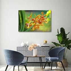 «Орхидея 2» в интерьере современной гостиной над комодом