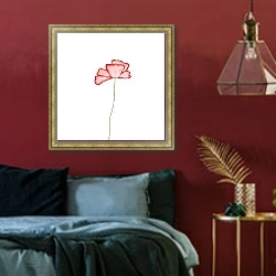 «Танец лепестков» в интерьере спальни с акцентной стеной