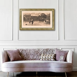 «Rainy Day at Cookham» в интерьере гостиной в классическом стиле над диваном