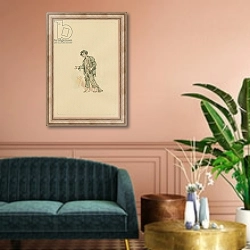 «Jo, c.1920s» в интерьере классической гостиной над диваном