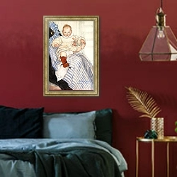 «Эсбьерн» в интерьере спальни с акцентной стеной