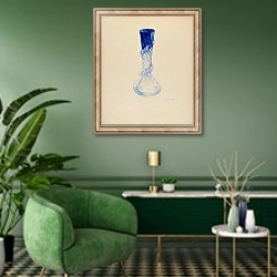 «Vase» в интерьере гостиной в зеленых тонах