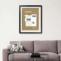 «Mordern home №5» в интерьере в скандинавском стиле над диваном