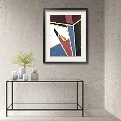 «Stained glass. Geometrical puzzle 4» в интерьере в стиле минимализм над столом