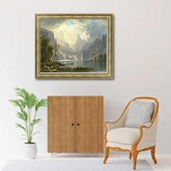 «В горах Сьерры» в интерьере в классическом стиле над комодом